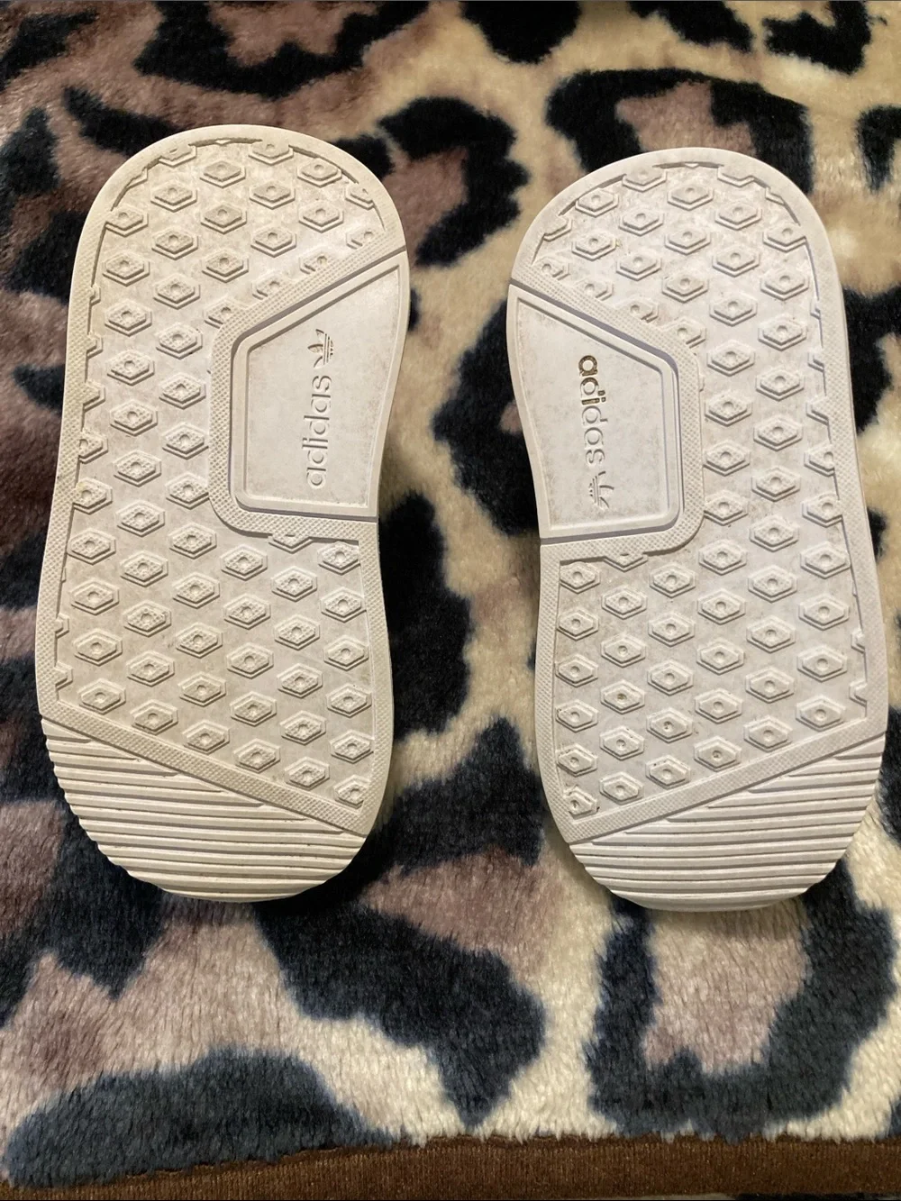 adidas Kids All-White Knit Slip-On Sneakers